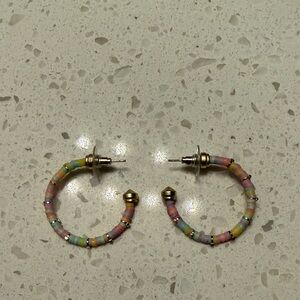 Kendra Scott Colorful Pastel Beaded Hoop Earrings